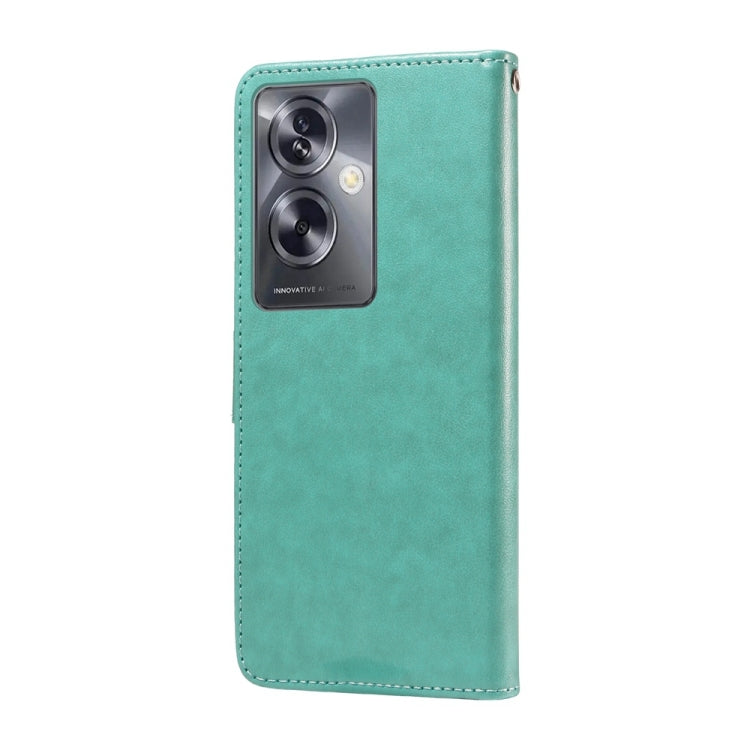 For OPPO A79 5G Embossed Butterfly Flowers Leather Phone Case
