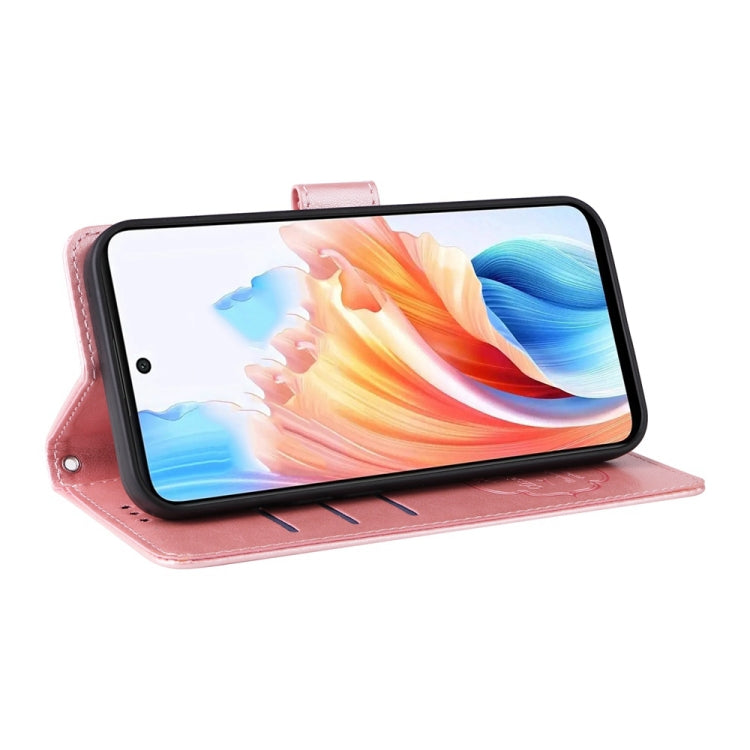 For OPPO A79 5G Embossed Butterfly Flowers Leather Phone Case