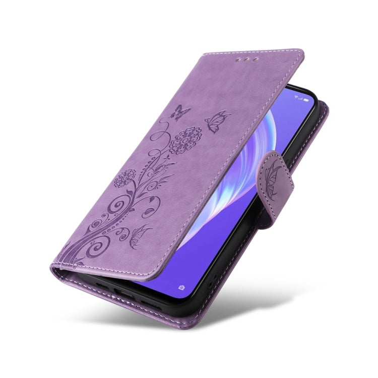 For OPPO A92s / A53 5G / A72 5G / A73 5G Embossed Butterfly Flowers Leather Phone Case