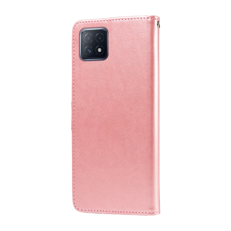 For OPPO A92s / A53 5G / A72 5G / A73 5G Embossed Butterfly Flowers Leather Phone Case
