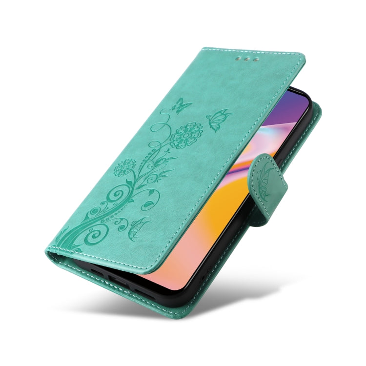 For OPPO A94 4G / 5G / A95 5G / F19 Pro Embossed Butterfly Flowers Leather Phone Case