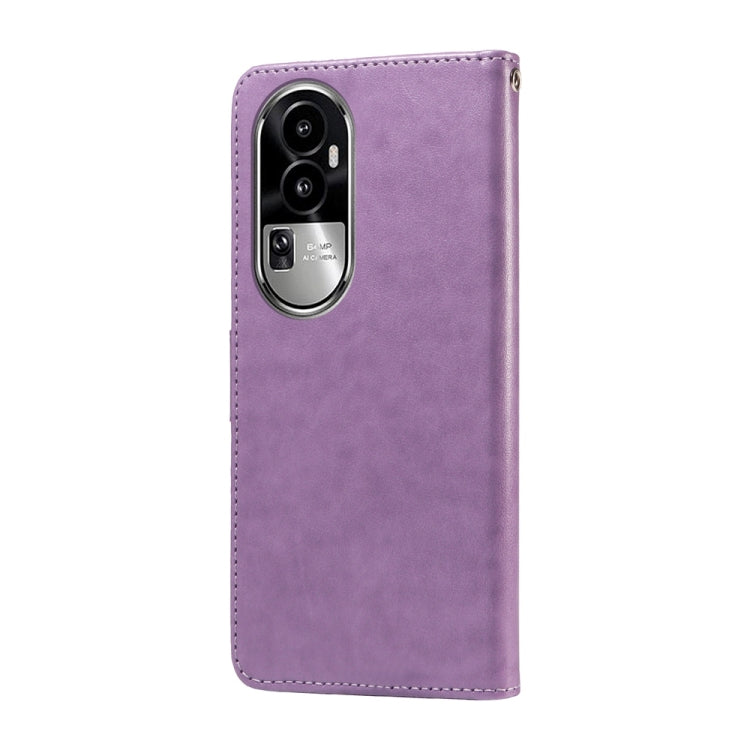 For OPPO Reno10 / Reno10 Pro Global Embossed Butterfly Flowers Leather Phone Case