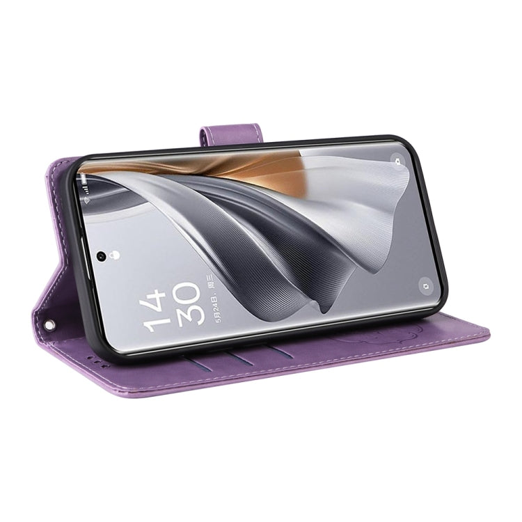 For OPPO Reno10 / Reno10 Pro Global Embossed Butterfly Flowers Leather Phone Case
