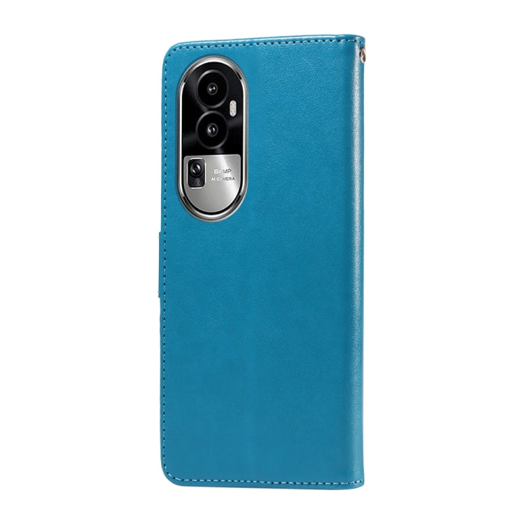 For OPPO Reno10 / Reno10 Pro Global Embossed Butterfly Flowers Leather Phone Case