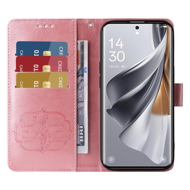 For OPPO Reno10 / Reno10 Pro Global Embossed Butterfly Flowers Leather Phone Case
