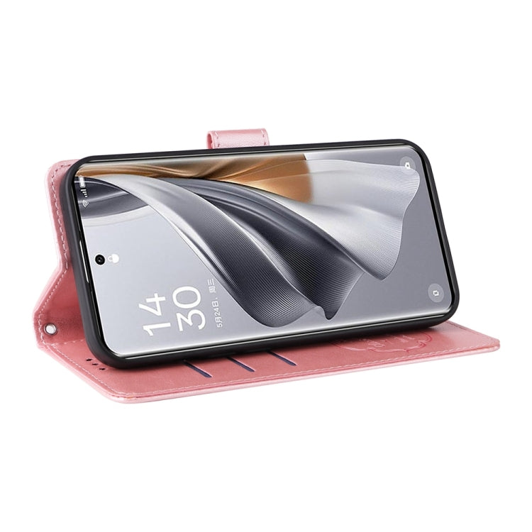 For OPPO Reno10 / Reno10 Pro Global Embossed Butterfly Flowers Leather Phone Case