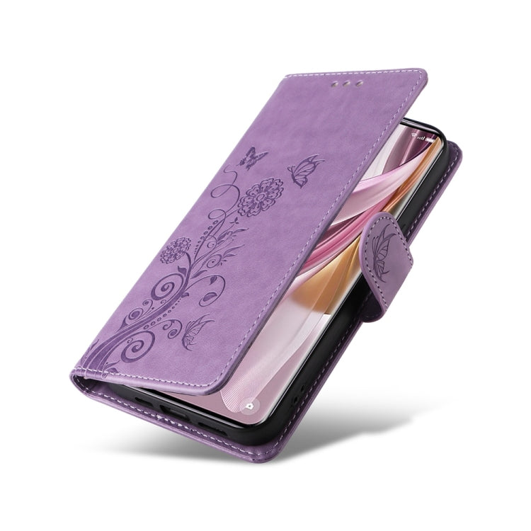 For OPPO Reno10 Pro+ Global Embossed Butterfly Flowers Leather Phone Case