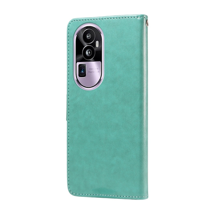 For OPPO Reno10 Pro+ Global Embossed Butterfly Flowers Leather Phone Case