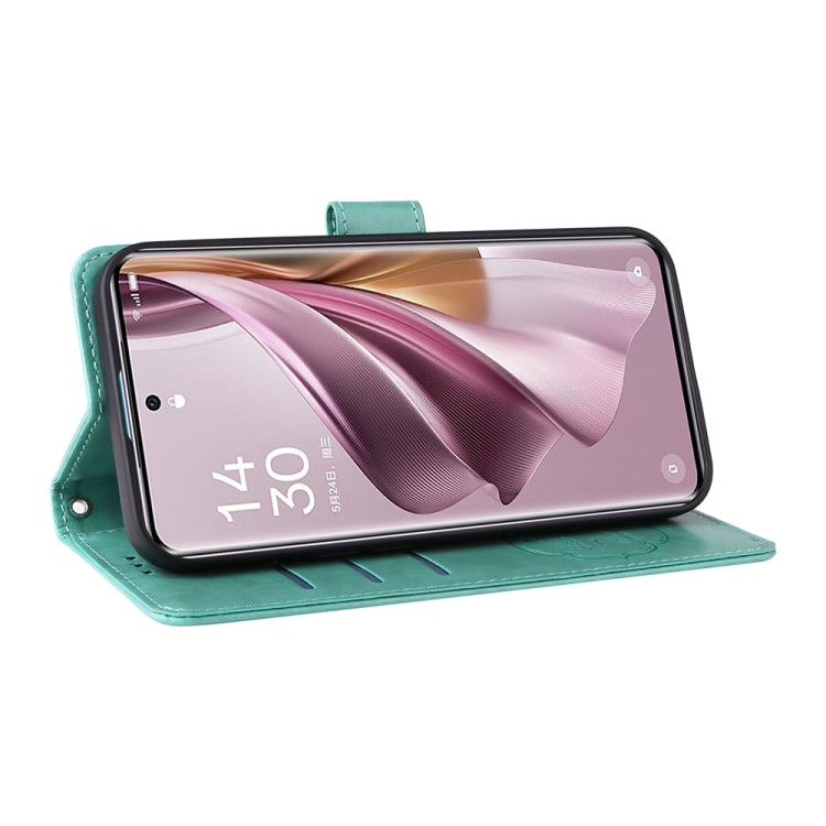 For OPPO Reno10 Pro+ Global Embossed Butterfly Flowers Leather Phone Case