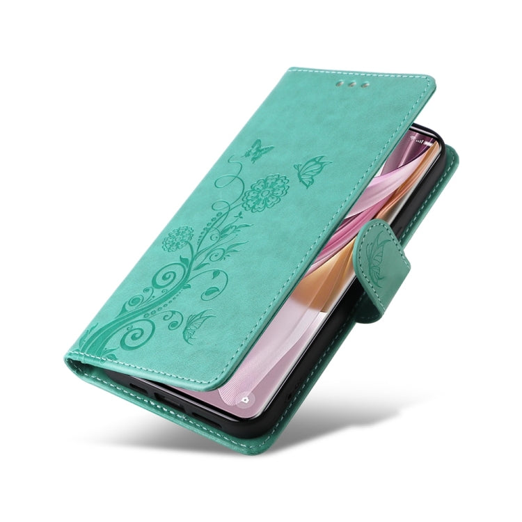 For OPPO Reno10 Pro+ Global Embossed Butterfly Flowers Leather Phone Case