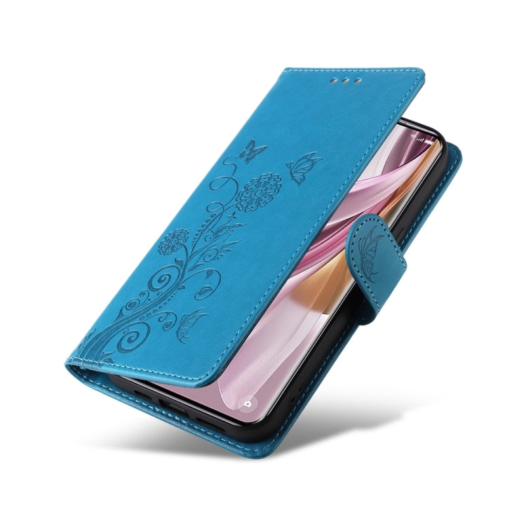 For OPPO Reno10 Pro+ Global Embossed Butterfly Flowers Leather Phone Case