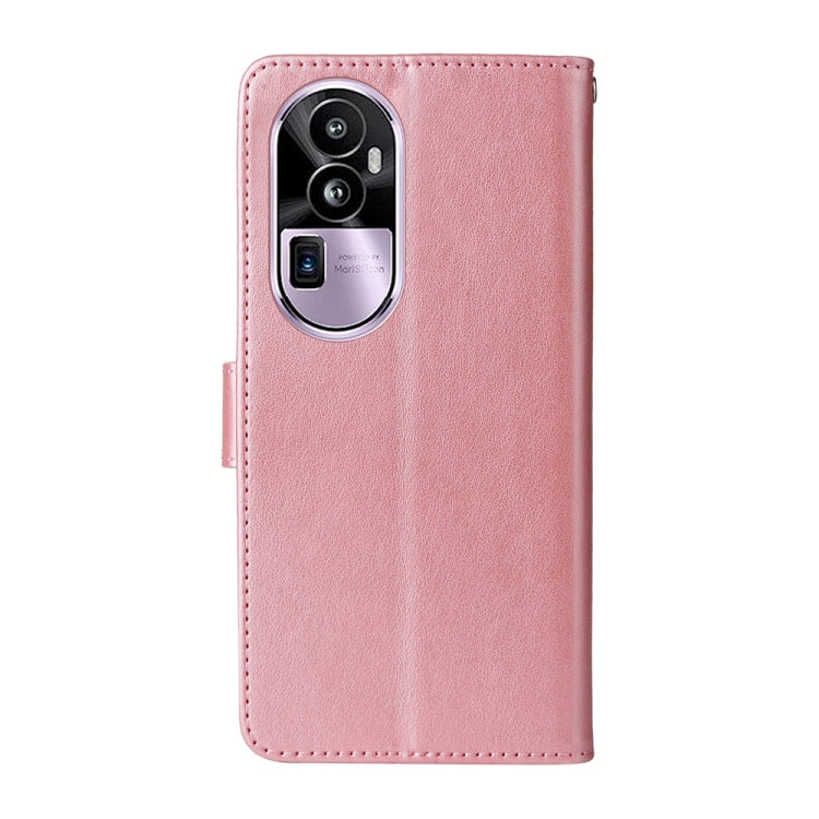 For OPPO Reno10 Pro+ Global Embossed Butterfly Flowers Leather Phone Case