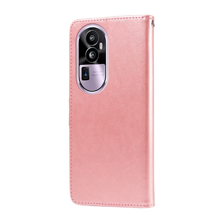For OPPO Reno10 Pro+ Global Embossed Butterfly Flowers Leather Phone Case
