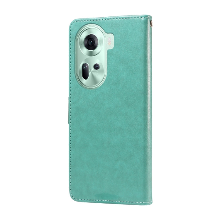 For OPPO Reno11 5G Global Embossed Butterfly Flowers Leather Phone Case