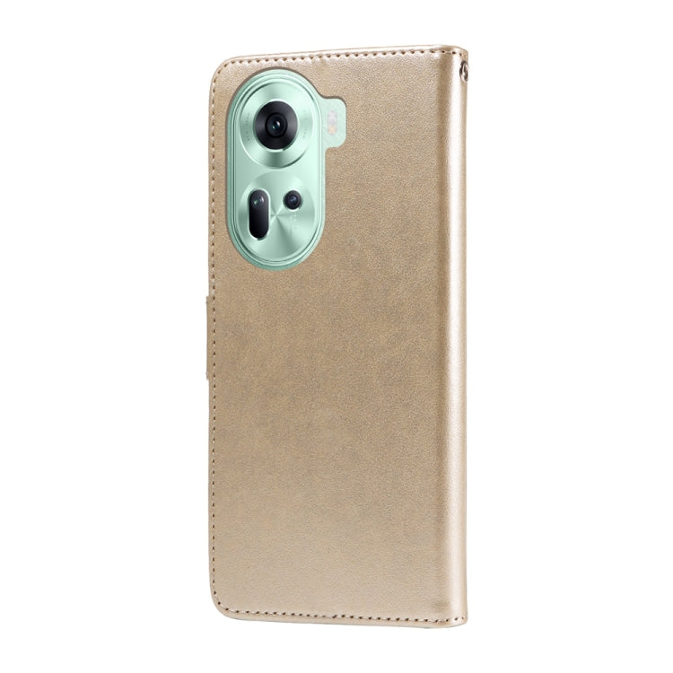 For OPPO Reno11 5G Global Embossed Butterfly Flowers Leather Phone Case