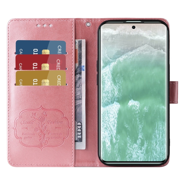 For OPPO Reno11 5G Global Embossed Butterfly Flowers Leather Phone Case