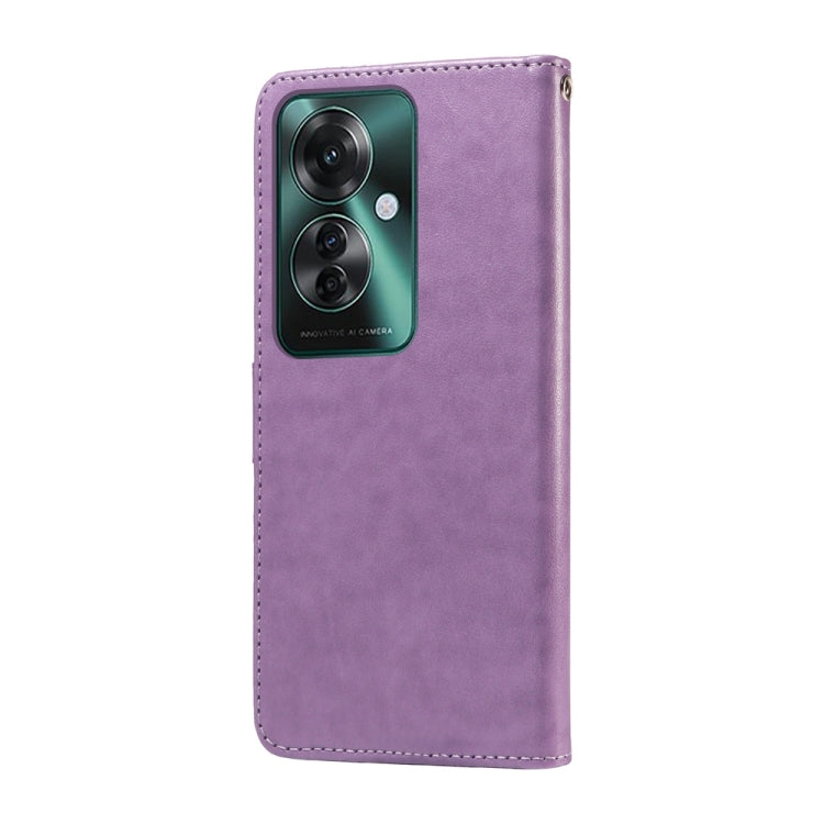 For OPPO Reno11 F / F25 Pro Global Embossed Butterfly Flowers Leather Phone Case