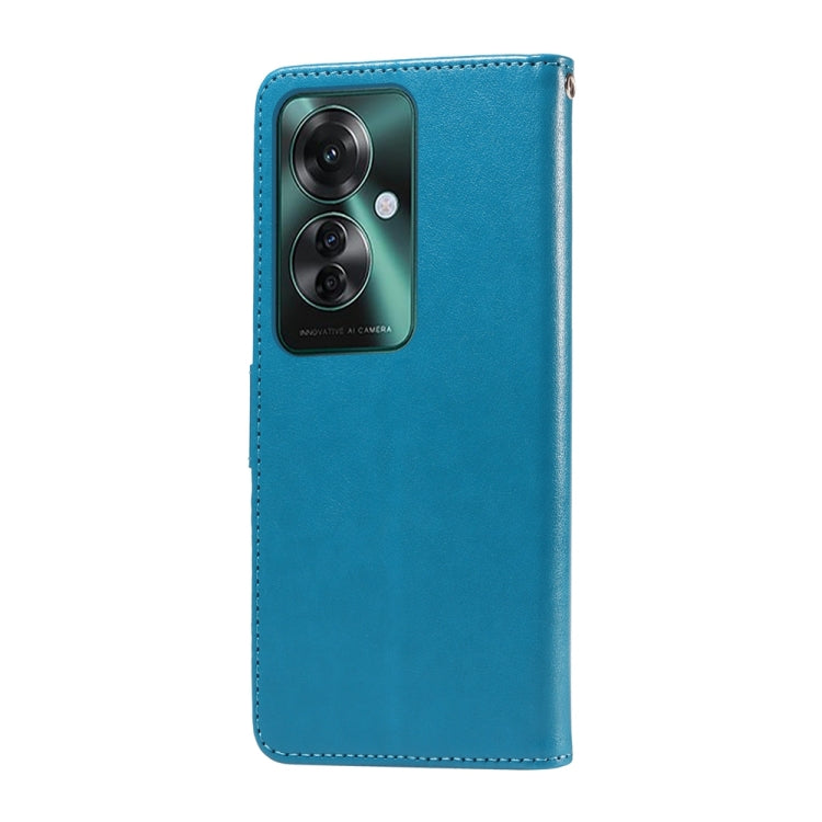 For OPPO Reno11 F / F25 Pro Global Embossed Butterfly Flowers Leather Phone Case