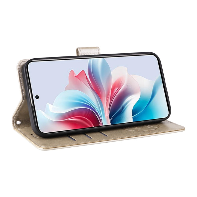 For OPPO Reno11 F / F25 Pro Global Embossed Butterfly Flowers Leather Phone Case