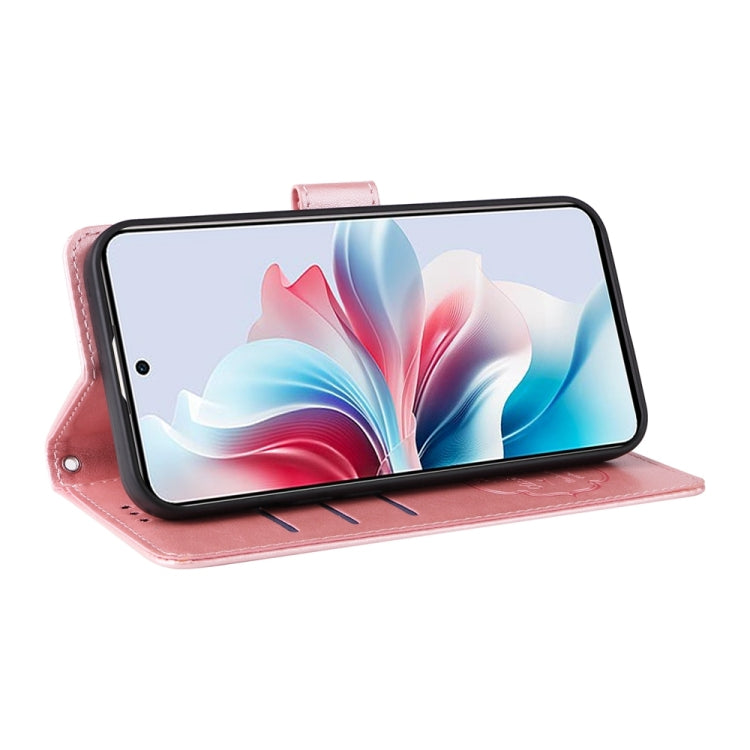 For OPPO Reno11 F / F25 Pro Global Embossed Butterfly Flowers Leather Phone Case