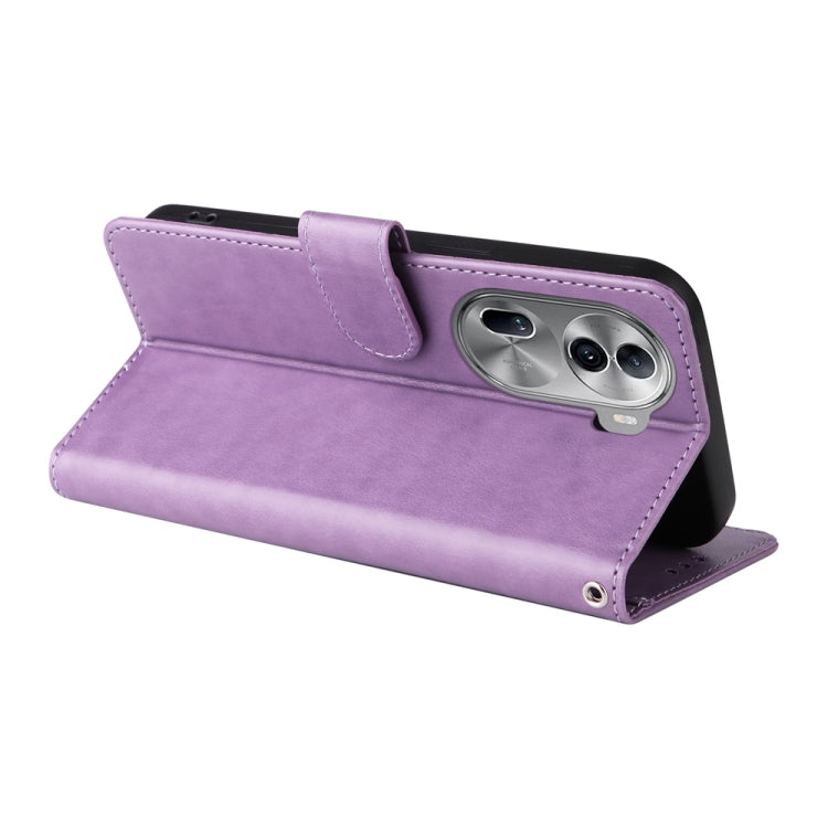 For OPPO Reno11 Pro Global Embossed Butterfly Flowers Leather Phone Case
