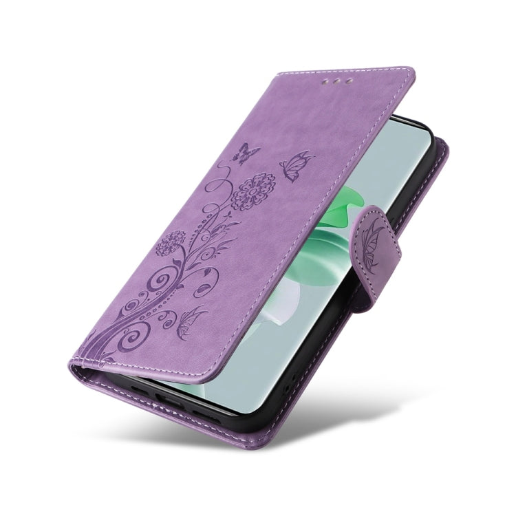For OPPO Reno11 Pro Global Embossed Butterfly Flowers Leather Phone Case