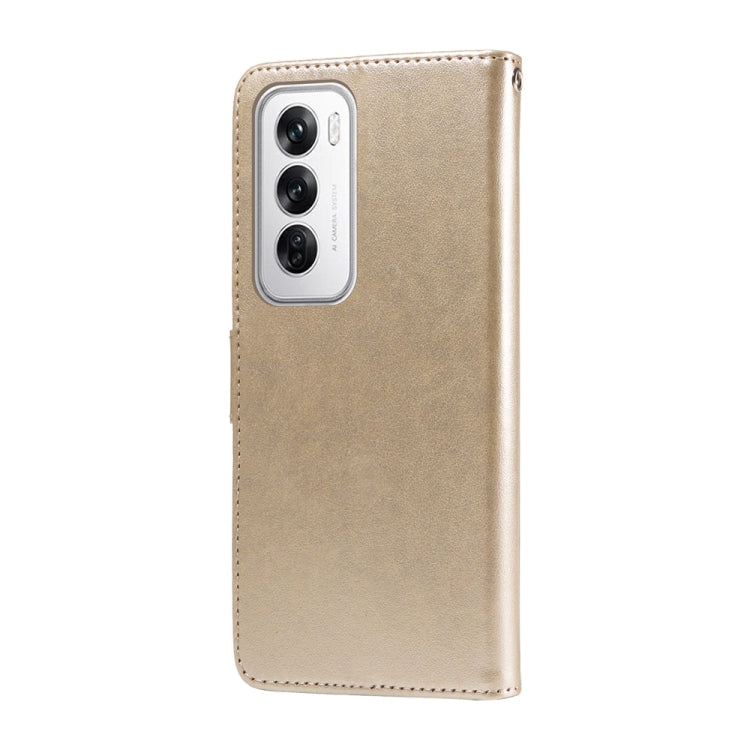For OPPO Reno12 5G Global Embossed Butterfly Flowers Leather Phone Case