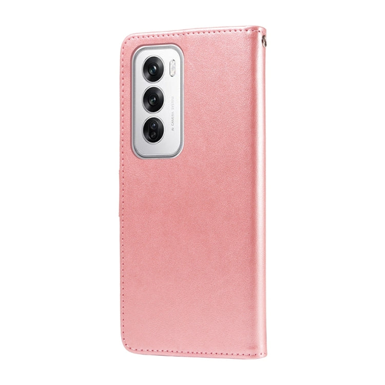 For OPPO Reno12 5G Global Embossed Butterfly Flowers Leather Phone Case
