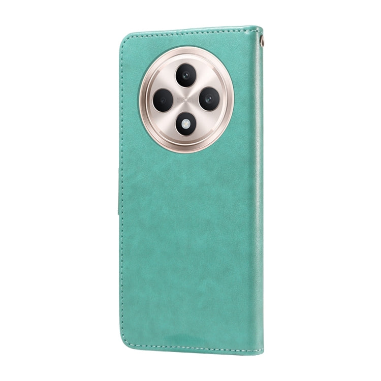 For OPPO Reno12 F 5G Global Embossed Butterfly Flowers Leather Phone Case