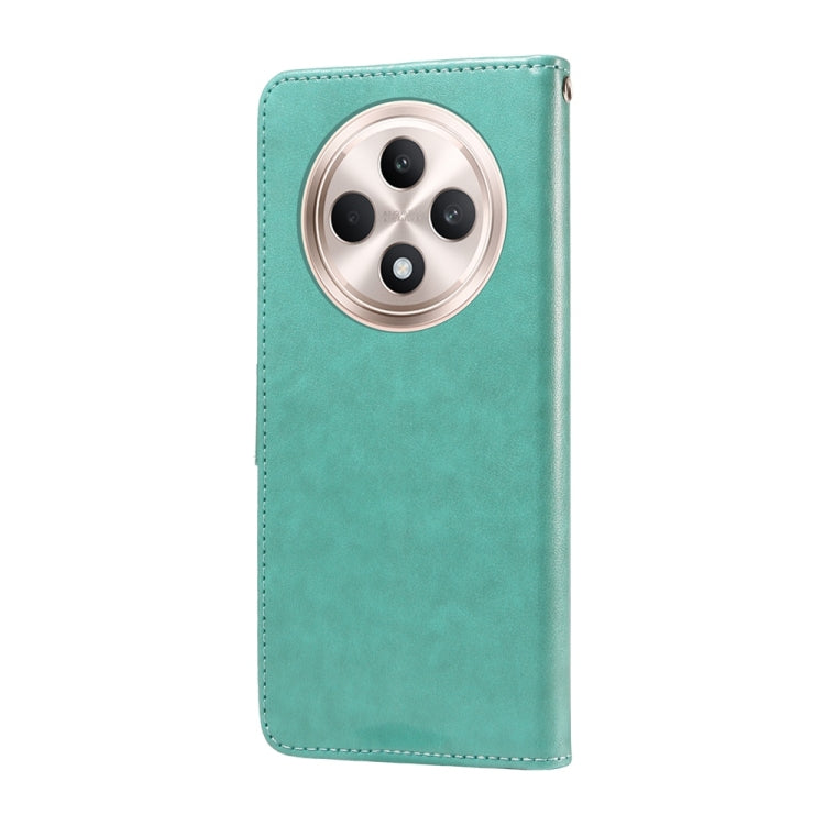 For OPPO Reno12 F 4G Embossed Butterfly Flowers Leather Phone Case