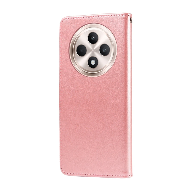 For OPPO Reno12 F 4G Embossed Butterfly Flowers Leather Phone Case