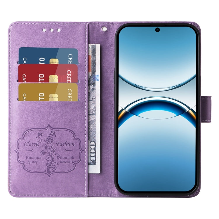 For OPPO Find X8 Embossed Butterfly Flowers Leather Phone Case
