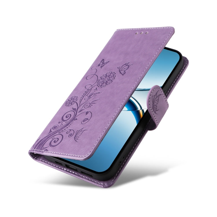 For OPPO Find X8 Embossed Butterfly Flowers Leather Phone Case