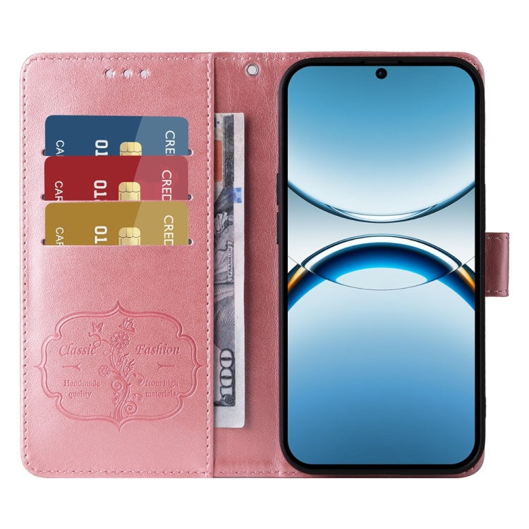 For OPPO Find X8 Embossed Butterfly Flowers Leather Phone Case
