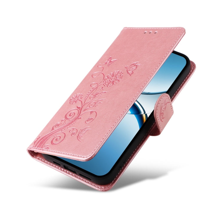 For OPPO Find X8 Embossed Butterfly Flowers Leather Phone Case