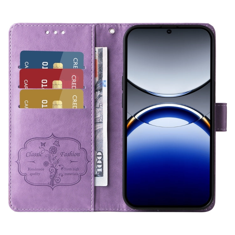 For OPPO Find X8 Pro Embossed Butterfly Flowers Leather Phone Case