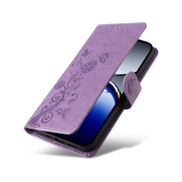 For OPPO Find X8 Pro Embossed Butterfly Flowers Leather Phone Case