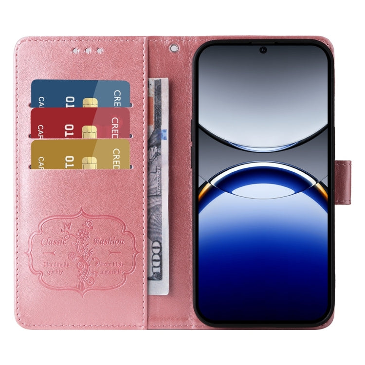 For OPPO Find X8 Pro Embossed Butterfly Flowers Leather Phone Case