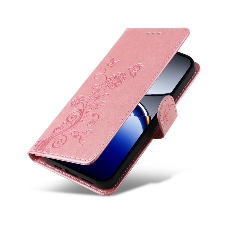 For OPPO Find X8 Pro Embossed Butterfly Flowers Leather Phone Case