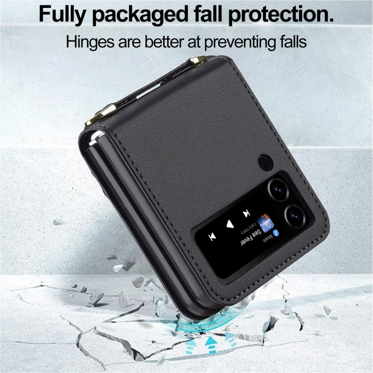 For Samsung Galaxy Z Flip3 5G LC.IMEEKE L1 Series Frosted Fine Texture PU Phone Case with Lanyard