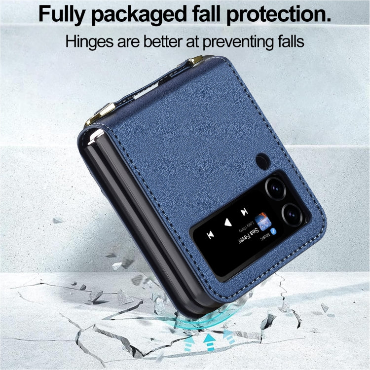 For Samsung Galaxy Z Flip3 5G LC.IMEEKE L1 Series Frosted Fine Texture PU Phone Case with Lanyard