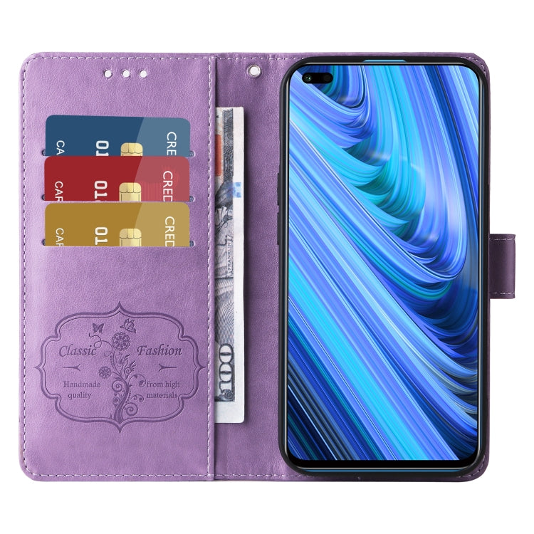 For Honor 50 Lite / X20 / Huawei nova 8i Embossed Butterfly Flowers Leather Phone Case