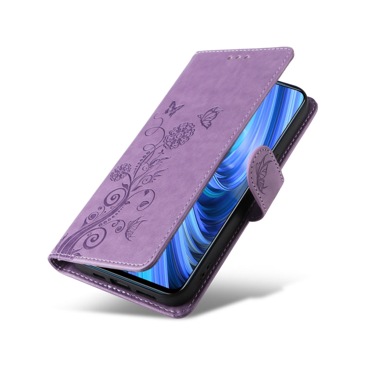 For Honor 50 Lite / X20 / Huawei nova 8i Embossed Butterfly Flowers Leather Phone Case