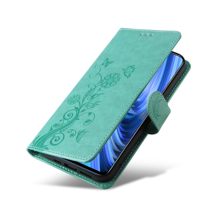 For Honor 50 Lite / X20 / Huawei nova 8i Embossed Butterfly Flowers Leather Phone Case