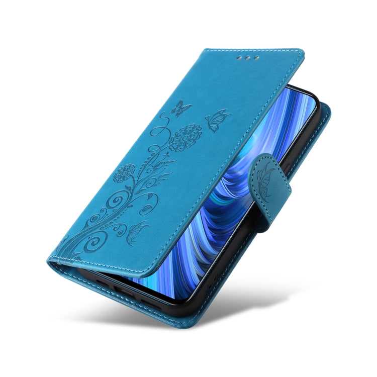 For Honor 50 Lite / X20 / Huawei nova 8i Embossed Butterfly Flowers Leather Phone Case