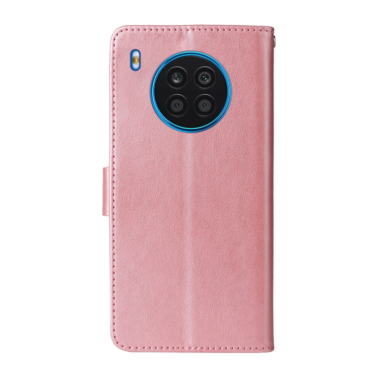 For Honor 50 Lite / X20 / Huawei nova 8i Embossed Butterfly Flowers Leather Phone Case