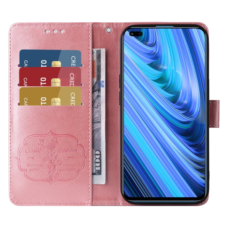 For Honor 50 Lite / X20 / Huawei nova 8i Embossed Butterfly Flowers Leather Phone Case