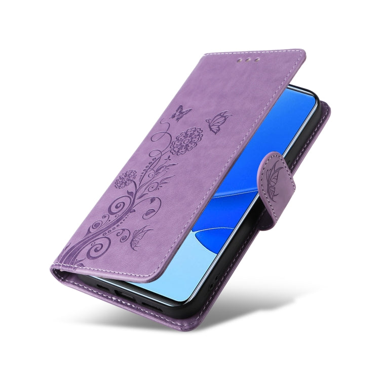 For Honor 50 SE / Huawei nova 9 SE Embossed Butterfly Flowers Leather Phone Case