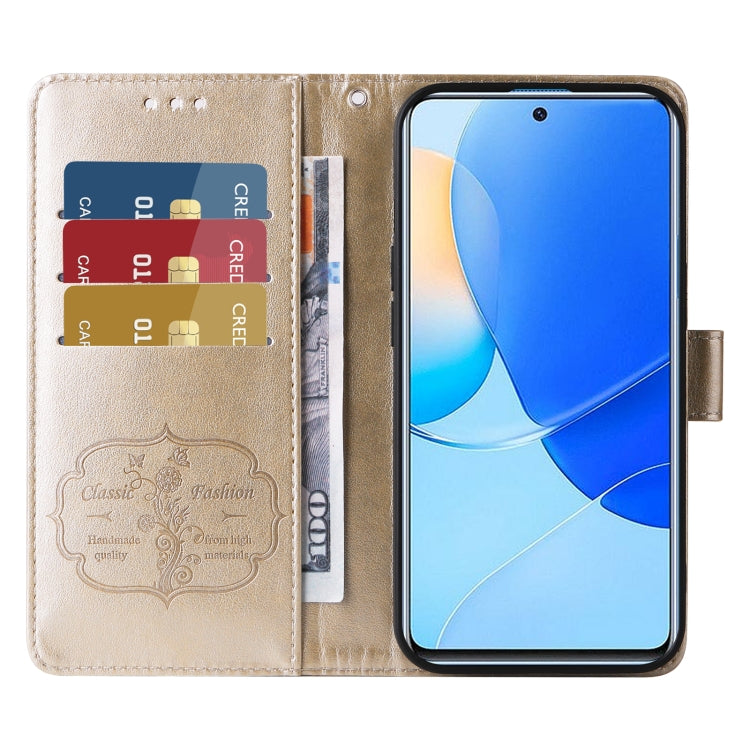 For Honor 50 SE / Huawei nova 9 SE Embossed Butterfly Flowers Leather Phone Case