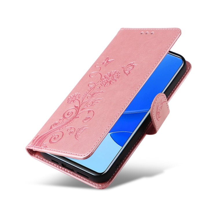For Honor 50 SE / Huawei nova 9 SE Embossed Butterfly Flowers Leather Phone Case